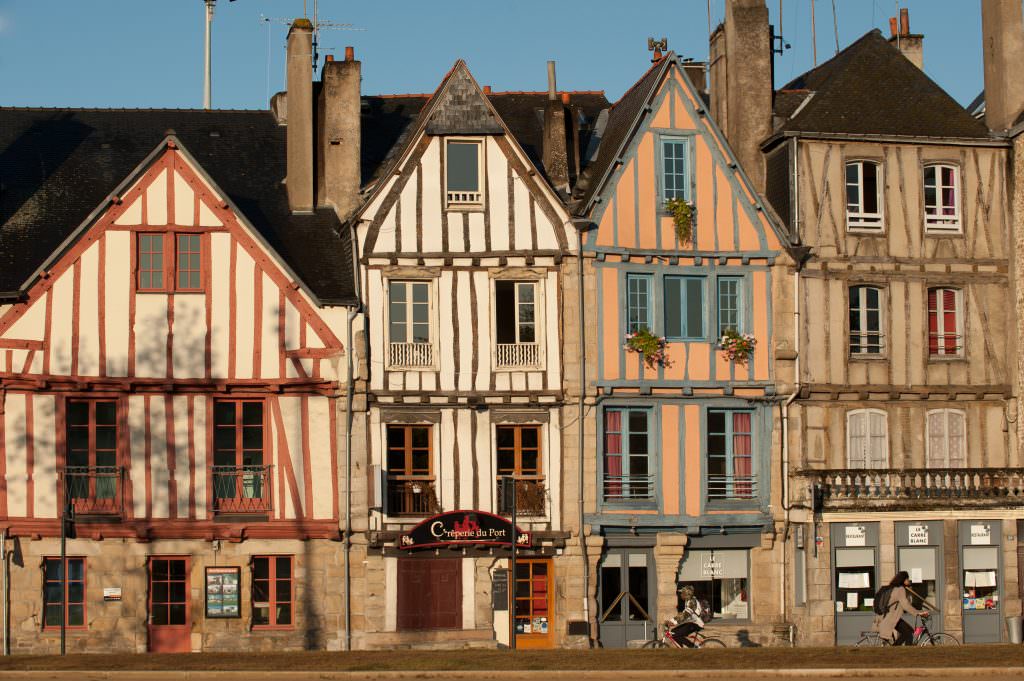 Maisons à colombage de la rue du Port à Vannes.