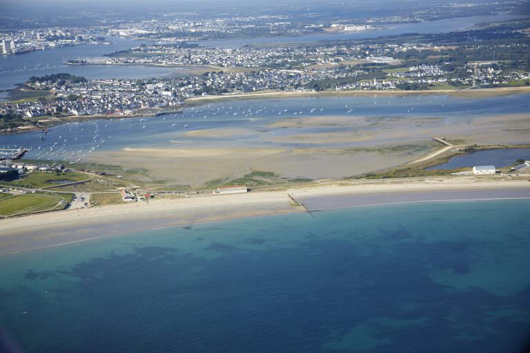 Vue aérienne, entre terre et mer, Riantec