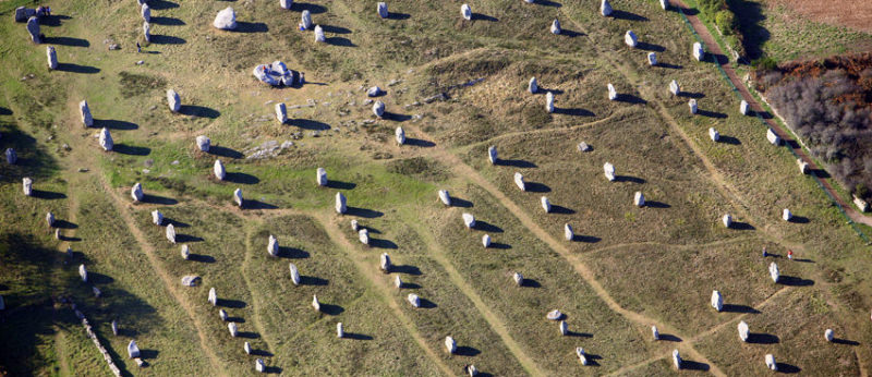 Les alignements vus du ciel, Carnac.