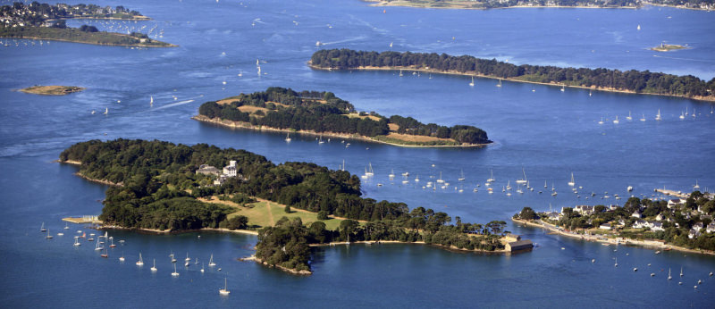 L'île de Berder dans le Golfe du Morbihan.