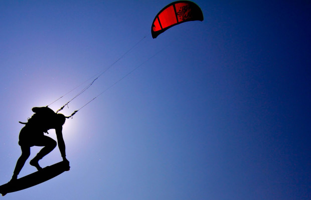 Envolée en kitesurf