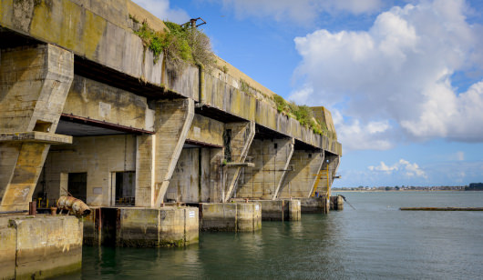 Lorient La Base - Vue sur les alvéoles du bloc K3 - Lorient