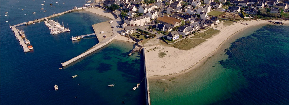 Vue aérienne du Port de plaisance de Gâvres.